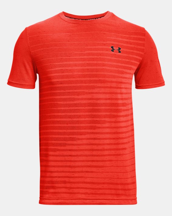 Men's UA Seamless Fade Short Sleeve, Orange, pdpMainDesktop image number 4